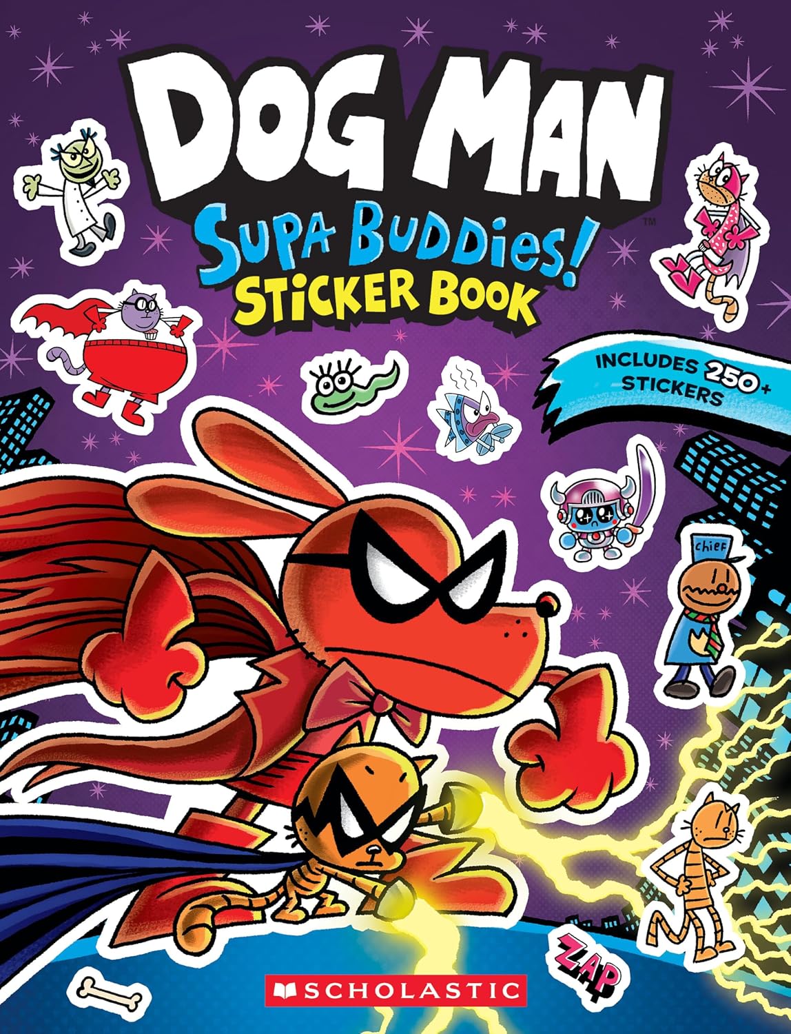 Portada de Dog Man: Official Supa Buddies Sticker Book
