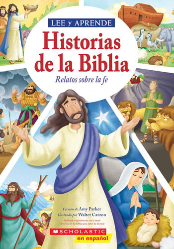 Portada de Lee y aprende: Historias de la Biblia: Relatos sobre la fe (Read and Learn: 5-Minute Bible Stories) (Spanish Edition)