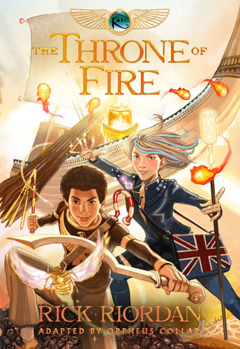 Portada de The Kane Chronicles, Book Two The Throne of Fire: The Graphic Novel