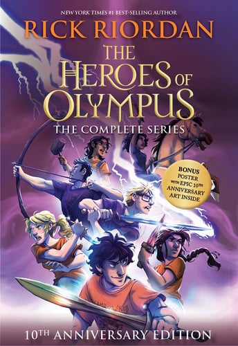 Portada de The Heroes of Olympus Paperback Boxed Set (10th Anniversary Edition)