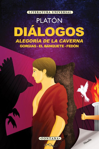 Portada de Diálogos: Alegoría de la Caverna, Gorgias, El banquete, Fedón