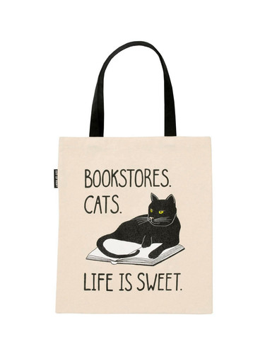 Portada de Bookstore Cats Tote Bag