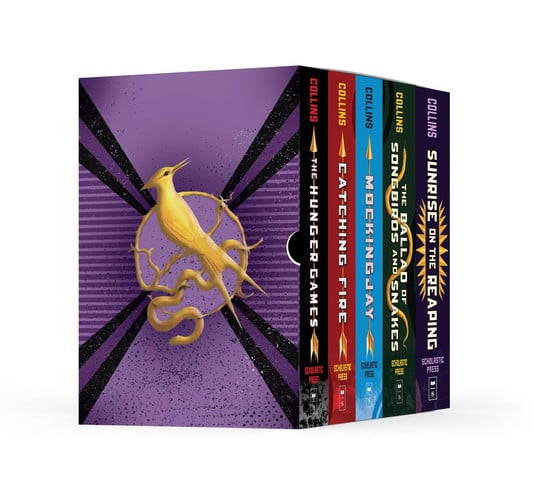 Portada de Hunger Games 5-Book Hardcover Box Set (The Hunger Games, Catching Fire, Mockingjay, The Ballad of Songbirds and Snakes, Sunrise on the Reaping)