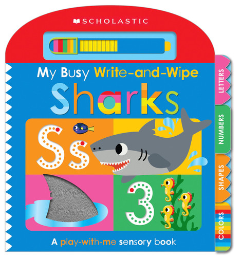 Portada de My Busy Write-and-Wipe: Sharks (Scholastic Early Learners)