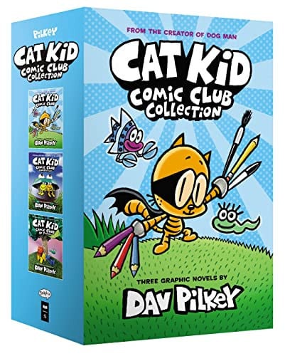 Portada de Cat Kid Comic Club Collection Three Graphic Novels by Dav Pilkey