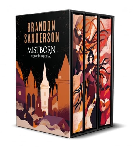 Portada de Estuche MISTBORN 1, 2 y 3 (Contiene: Nacidos de la Bruma / El Pozo de la Ascensión / El Héroe de las Eras) / Mistborn Boxed Set 1, 2, and 3 (Mistborn, (Spanish Edition)
