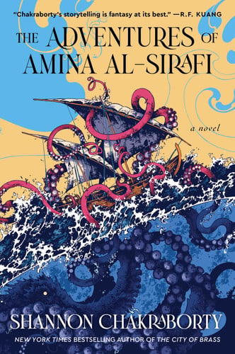 Portada de The Adventures of Amina Al-Sirafi A New Fantasy Series Set a Thousand Years Before the City of Brass